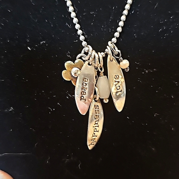 Inspirational Sterling Silver Multi-Charm Pendant Necklace - Picture 3 of 5